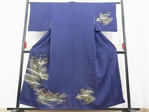 平和屋野田店■訪問着　遠山風景文　暈し染め　金彩　逸品　n-yc2274