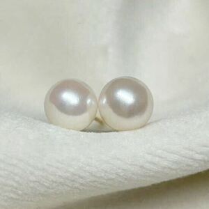 【絶品カラー 6.0mm】K18 天然 あこや真珠 照り艶抜群 1.0グラム 直結ピアス アコヤパール アコヤ真珠 pearl jewelry 