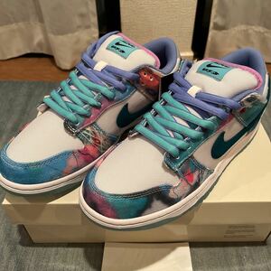 【27.0cm】Futura × Nike SB Dunk Low White and Geode Tealフューチュラ × ナイキ SB ダンク ロー ホワイト アンド ジオードティール