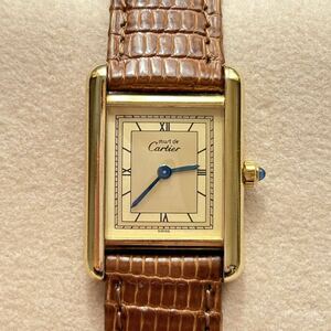 Cartier カルティエ マストタンク SM ヴェルメイユ 腕時計 925 クォーツ