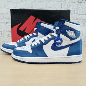 【箱付き】NIKE AIR JORDAN 1 RETRO HIGH OG STORM BLUE ナイキ エアジョーダン 1 レトロ ハイ OG ストームブルー 555088-127サイズ26.5cm