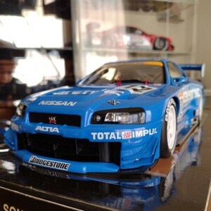 オートアート AUTOart 1/18 80276 NISSAN SKYLINE R34 GT-R JGTC 2002 CALSONIC #12 日産 スカイライン カルソニック