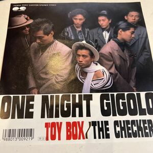 反りあり EPレコード チェッカーズ ONE NIGHT GIGOLO/TOY BOX シングルレコード