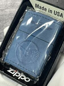 zippo AMERICAN SPIRIT 藍色 本革 限定品 アメリカンスピリット 2021年製 ケース 保証書