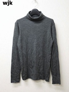 M【wjk 6304 kw75p fine wool turtle タートルネックカットソー 19awwj6304kw75pb】