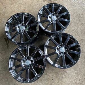 無限 MUGEN NR ホイール 4本セット 17x7J +53 5穴 PCD114.3 メッキ 中古品 シビック インテグラ オデッセイ ステップワゴン などに