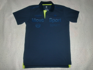 ★DESCENTE Move Sport ストレッチポロシャツ M `13製デサント DOR-C7782 Move Sport ドライポロシャツ ネイビー