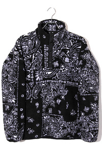 未使用品 2024AW BLACK EYE PATCH ブラックアイパッチ SIZE:M OG LABEL PAISLEY FLEECE PULLOVER ペイズリー フリースプルオーバー BEPFW24