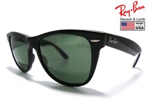 希少Vintage B&L RayBan WAYFARER 2 USAボシュロムBLウェイファーラー芯無G15 エボニ ブラック黒アメリカ製サングラスⅡメンズ米国レイバン