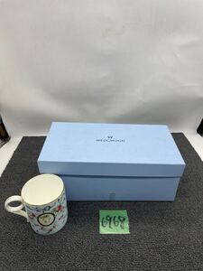 【美品】ワイルドストロベリー ジャパニーズカップ 湯呑み Wedgwood ウェッジウッド マグカップ RIBBON AND WILD ROSE u6968