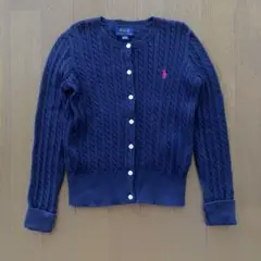 《130くらい》Ralph Lauren ネイビー カーディガン M