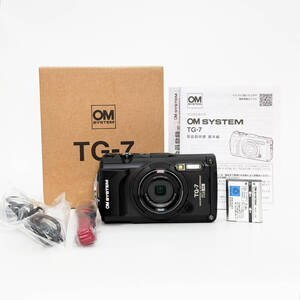 ◆美品 動作確認済み◆ オリンパス OLYMPUS OM SYSTEM Tough TG-7 IM032 ブラック 黒 箱 付属品付 デジカメ コンデジ デジタルカメラ 防水