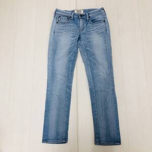 k1378 良品 SOMETHING NEO JEAN サムシング デニムパンツ 綿混 スリム ポケット ストレッチ XS レディース 万能 カジュアルデニムコーデ 