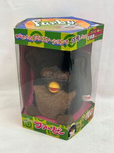 ST1223 TOMY/トミー おしゃべり天才ペット Furby ファービー 初代 当時物 レトロ ブラウン 箱付き 動作品