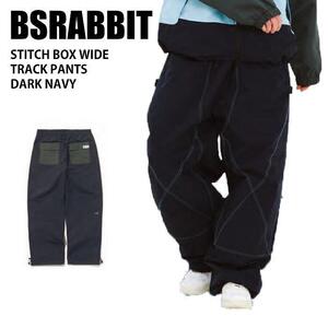 新品未使用 24-25 BSRABBIT PANTS STITCH BOX WIDE TRACK PANTS DARK NAVY XL 安心保証 即日発送 本体 土日祝発送OK