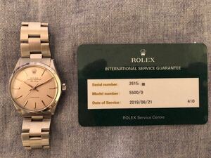 Rolex ロレックス AirKing エアキング 5500 日本ロレックス国際サービス保証書