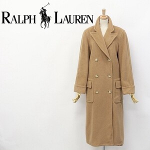 国内正規品◆RALPH LAUREN/ラルフローレン キャメル100％ ダブル チェスター ロング コート ベージュ 11