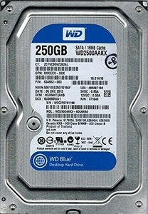 【中古】Western Digital wd2500aakx-60u6aa0 250 GB DCM : hgrnht2ahb