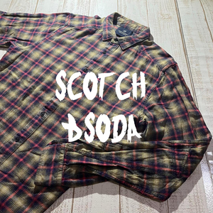 【SCOTCH&SODA】スコッチアンドソーダ ネルシャツ 長袖チェックシャツ Lサイズ SLIM