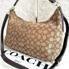 美品✨COACH コーチ 2way ショルダーバッグ シグネチャー 58284