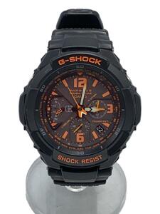 CASIO◆ソーラー腕時計・G-SHOCK/アナログ/ラバー/BLK/BLK