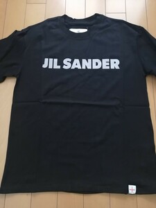 ★新品未使用★★ジル・サンダー JIL SANDER フロントロゴ　リフレクターロゴ 半袖Tシャツ Black 黒 size M