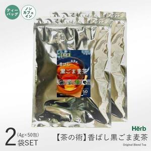 2袋セット／香ばし黒ごま麦茶　4g×50包（200g） ティーバッグ