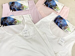 09-27-Y17 △F レディース インナー 下着 トップス 4点セット Lサイズ タンクトップ なめらかスムース 女性下着 未使用品