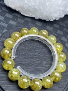 即決 0331d491 天然石★【20Aグリーンガーネット】★ブレス 13-13.9mm（新品）