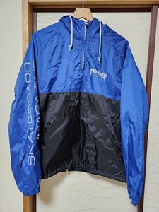 ユーズド　スラッシャー THRASHER ナイロンジャケット ANORACK JKT - BLACK × BLUE