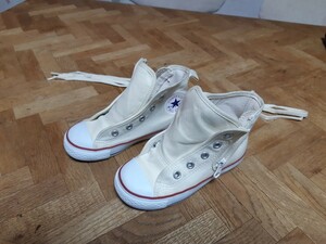 コンバース オールスター ハイカット子供 17センチ 白 程度良 キッズ 男の子 女の子 ユニセックス all star hi converse 送料最安 700円