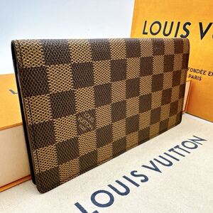 3673【外観未使用級】LOUIS VUITTON ルイヴィトン ダミエ ポルトバルールカルトクレディ 100周年記念 二つ折り財布 長財布 N61823/MI0976