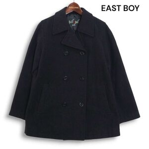 EASTBOY イーストボーイ 秋冬 メルトン ウール♪ スクール ピーコート P コート Sz.7 レディース 灰 女子 学生 通学　K4T02230_C#N