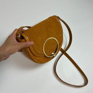 ZARA ザラ ショルダーバッグ 黄色 yellow スウェード キャメル 