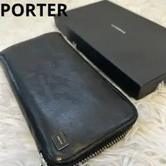 ポーター 長財布 カモフラ L字ファスナー PORTER 財布 総柄  ブラック