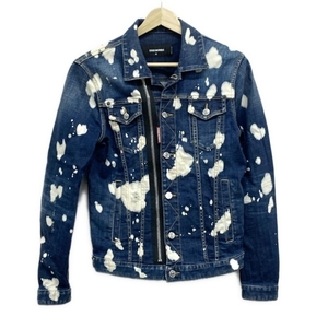 ディースクエアード DSQUARED2 Gジャン/デニムジャケット サイズ38 S S75AM0859 S30342 MUCCA WASH DENIM JACKET ネイビー レディース