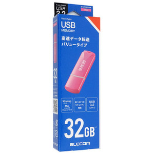 【ゆうパケット対応】ELECOM エレコム キャップ式USB3.2 Gen1メモリ MF-HTU3B032GPN 32GB ピンク [管理:1000022209]