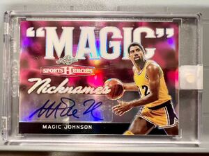 シール付世界7枚限定 Prizm Auto 18 Panini Magic Johnson マジック・ジョンソン 直筆 サイン Lakers レイカーズ NBA HOF MVP 優勝 バスケ