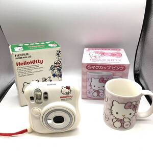 【KI-01】【希少品】 FUJIFILM instax mini 25 Hello Kitty ハローキティー コラボモデル チェキ フィルムカメラ / マグカップ