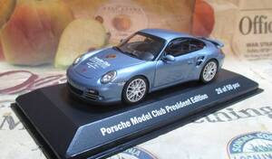 ★激レア絶版*ディーラー限定*世界50台*Minichamps*1/43*Porsche 911 Turbo S 2010 ライトブルーメタリック