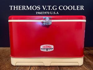 サーモス★ビンテージ/クーラーボックス/THERMOS★/COOLER BOX【超希★Red☆60s/70s】超超レア!超超入手困難!玉数無!激渋!☆美品☆