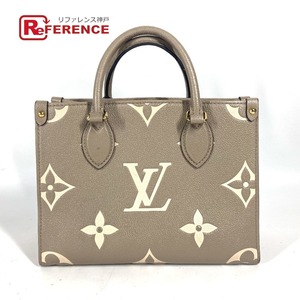 LOUIS VUITTON ルイヴィトン M45779 オンザゴーPM トートバッグ モノグラムアンプラント ハンドバッグ トゥルトレールクレーム【中古】