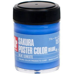 サクラクレパス ポスターカラー デラックス 45ml ブルーセレスト PWD45ML#157