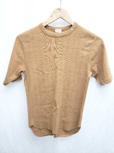 ◇ Θ　Φ Healthknit ヘルスニット コットン100% 半袖 Tシャツ カットソー サイズXS ブラウン レディース P