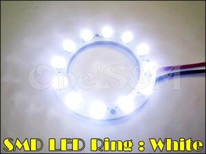 E8-2WT SMD LEDリング イカリング 白 シグナスX/SR マジェスティ125 マジェスティ250/C グランドマジェスティ YZF-R1/R6/R25 YZF-R3 汎用