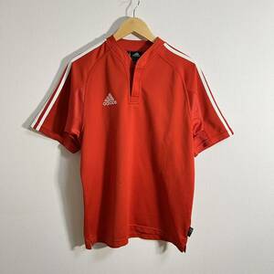 H8158FF adidas アディダス サイズL 半袖 半袖Tシャツ プラクティスシャツ ジャージ レッド メンズ ポリエステル100% スポーツ 