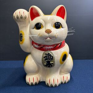 招き猫 貯金箱 縁起物 商売繁盛 置物 陶器 インテリア 開運 昭和レトロ まねきねこ