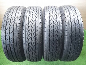 中古タイヤ BRIDGESTON V600 195/80R15 107/105 L LT ハイエース キャラバン 等 バリ溝 A549 