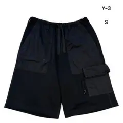 Y-3 Y3 ワイスリー ハーフパンツ ショートパンツ カーゴ 黒 S 切り替え