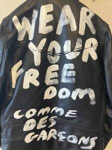 2024AW コムデギャルソン 青山限定 ルイスレザー ライトニング 391T 黒 サイズ38新品 ライダース COMME des GARONS Lewis Leathers